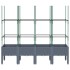 Jardinera con enrejado PP azul gris 160x40x142,5