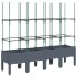 Jardinera con enrejado PP azul gris 160x40x142,5