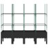 Jardinera con enrejado PP negro 160x40x142,5