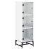 Aparador con puertas de vidrio blanco 35x37x120