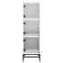 Aparador con puertas de vidrio blanco 35x37x120