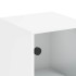 Aparador con puertas de vidrio blanco 35x37x120