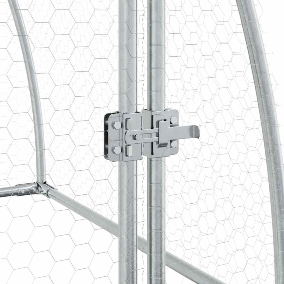 Jaula para gallinas acero galvanizado plateado 100x105x120