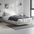 Estructura de cama madera de ingeniería gris Sonoma 90x200