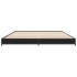 Estructura de cama madera de ingeniería y metal negro