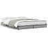 Estructura cama madera ingeniería metal gris Sonoma 120x200