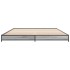 Estructura cama madera ingeniería metal gris Sonoma 120x200