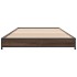 Estructura cama madera ingeniería metal roble marrón 90x200