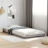 Estructura cama madera ingeniería metal gris Sonoma 75x190