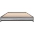 Estructura cama madera ingeniería metal gris Sonoma 75x190