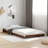 Estructura cama madera ingeniería metal marrón roble 100x200