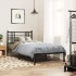 Estructura cama sin colchón con cabecero metal negro 100x190