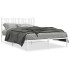 Estructura cama sin colchón con cabecero metal blanco