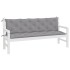 Cojines de banco de jardín 2 uds tela Oxford gris 180x50x7