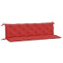 Cojines de banco de jardín 2 uds tela Oxford rojo 180x50x7