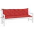 Cojines de banco de jardín 2 uds tela Oxford rojo 180x50x7