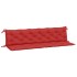 Cojines de banco de jardín 2 uds tela Oxford rojo 200x50x7