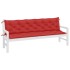 Cojines de banco de jardín 2 uds tela Oxford rojo 200x50x7