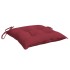 Cojines silla de jardín 6 uds tela Oxford rojo tinto 40x40x7