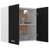 Armario colgante de cocina madera ingeniería negra 60x31x60