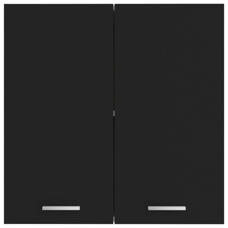 Armario colgante de cocina madera ingeniería negra 60x31x60