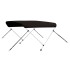 Toldo bimini de 2 arcos negro 180x130x110