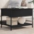 Mesa de centro madera de ingeniería y metal negro 70x50x50