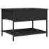 Mesa de centro madera de ingeniería y metal negro 70x50x50