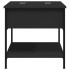 Mesa de centro madera de ingeniería y metal negro 70x50x50