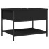 Mesa de centro madera de ingeniería y metal negro 70x50x50