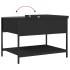 Mesa de centro madera de ingeniería y metal negro 70x50x50