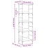 Estantería de madera de ingeniería marrón roble 50x33x153