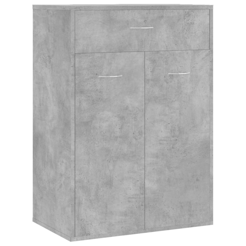 Mueble zapatero de contrachapada gris hormigón 60x35x84