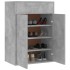 Mueble zapatero de contrachapada gris hormigón 60x35x84