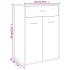 Mueble zapatero de contrachapada gris hormigón 60x35x84