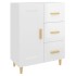 Aparador de madera contrachapada blanco brillante 69,5x34x90
