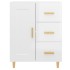 Aparador de madera contrachapada blanco brillante 69,5x34x90