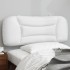Cabecero de cama acolchado cuero sintético blanco 100