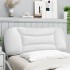 Cabecero de cama acolchado cuero sintético blanco 100