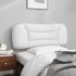 Cabecero de cama acolchado cuero sintético blanco 100