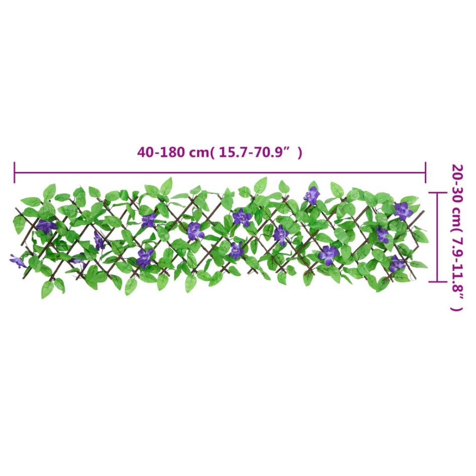 Enrejado expansible hiedra artificial verde 5 uds 180x20
