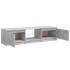 Mueble de TV con luces LED gris hormigón 140x40x35,5