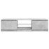 Mueble de TV con luces LED gris hormigón 140x40x35,5