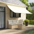 Toldo retráctil de tela y acero crema 300x150