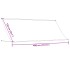 Toldo retráctil de tela y acero gris antracita 400x150
