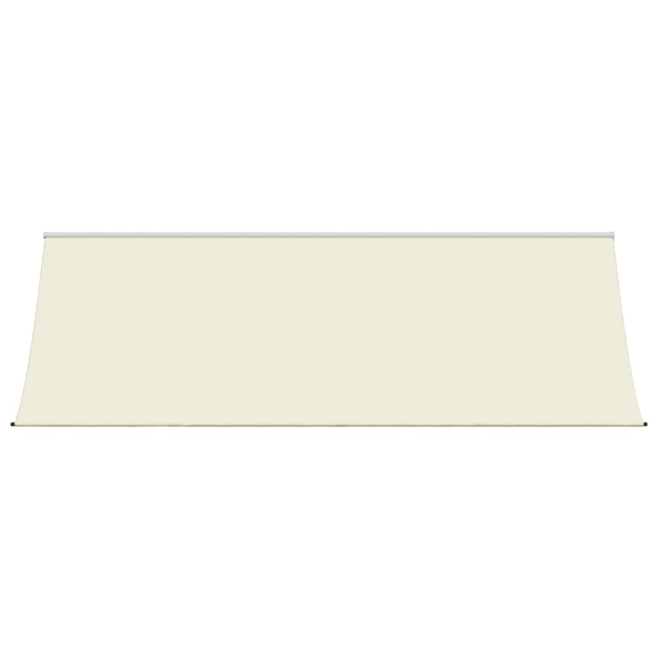 Toldo retráctil de tela y acero crema 400x150