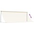 Toldo retráctil de tela y acero crema 400x150
