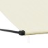 Toldo retráctil de tela y acero crema 400x150