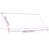 Toldo retráctil de tela y acero crema 400x150