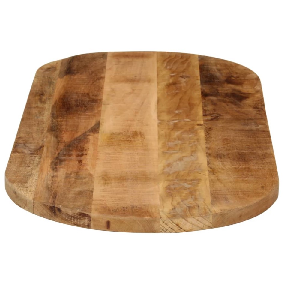 Tablero de mesa ovalado madera maciza mango rugosa 80x40x3,8